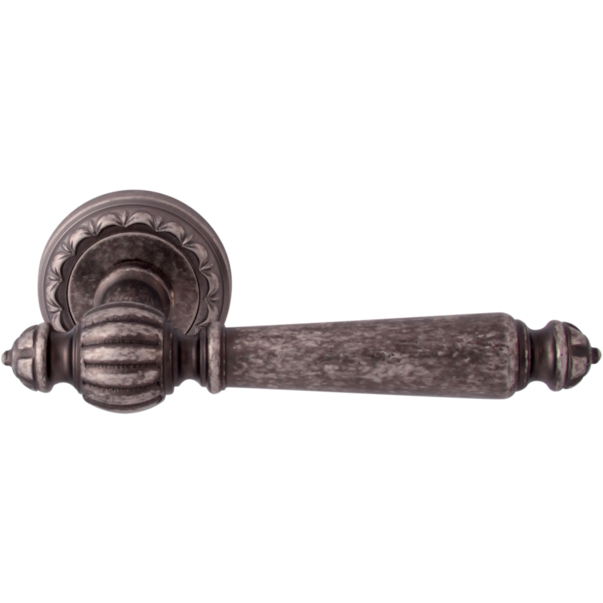 Дверная ручка на розетке 235D Mirella Античное серебро