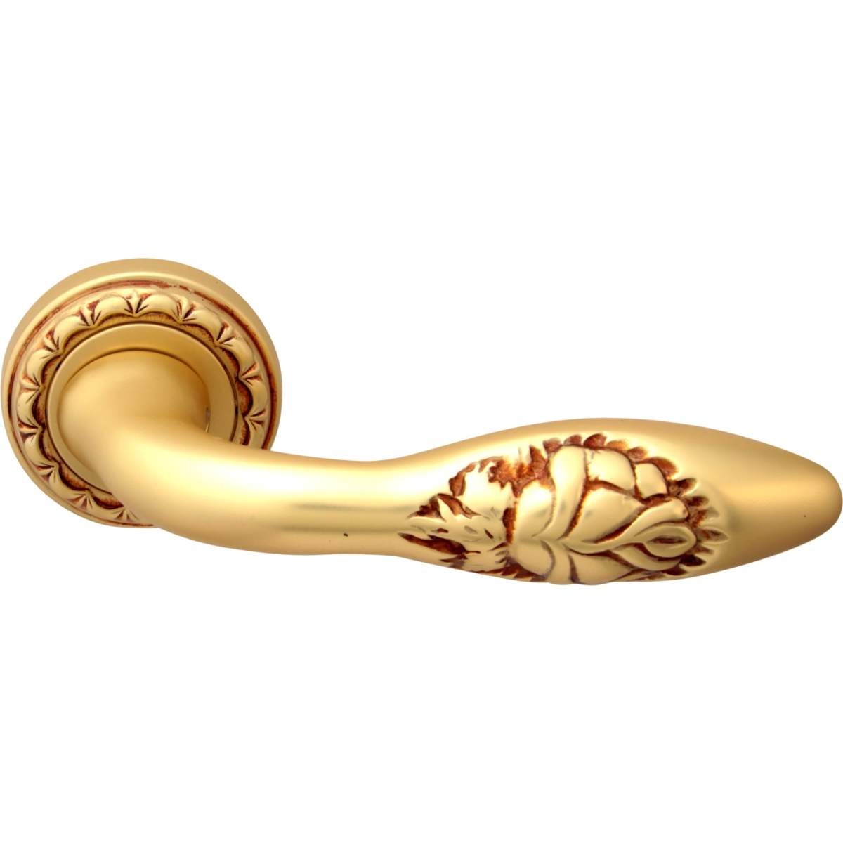 Дверная ручка на розетке 243 D Rosa Французское золото