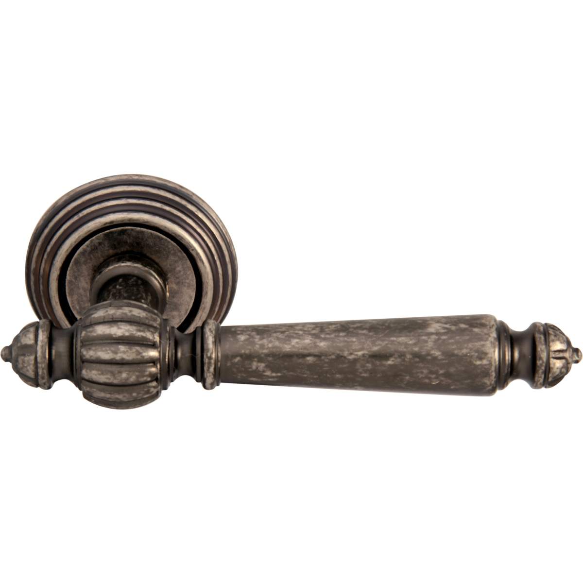 Дверная ручка на розетке 235P Mirella Античное серебро