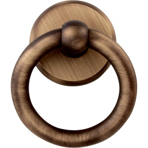 Ручка - гонг на входную дверь 600 RING 110 mm МАТОВАЯ БРОНЗА