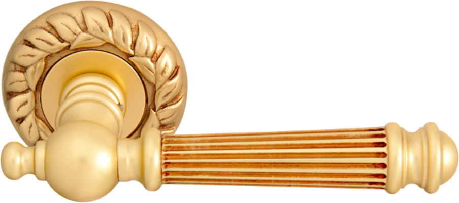 Дверная ручка на розетке 102 60 мм Veronica Французское золото