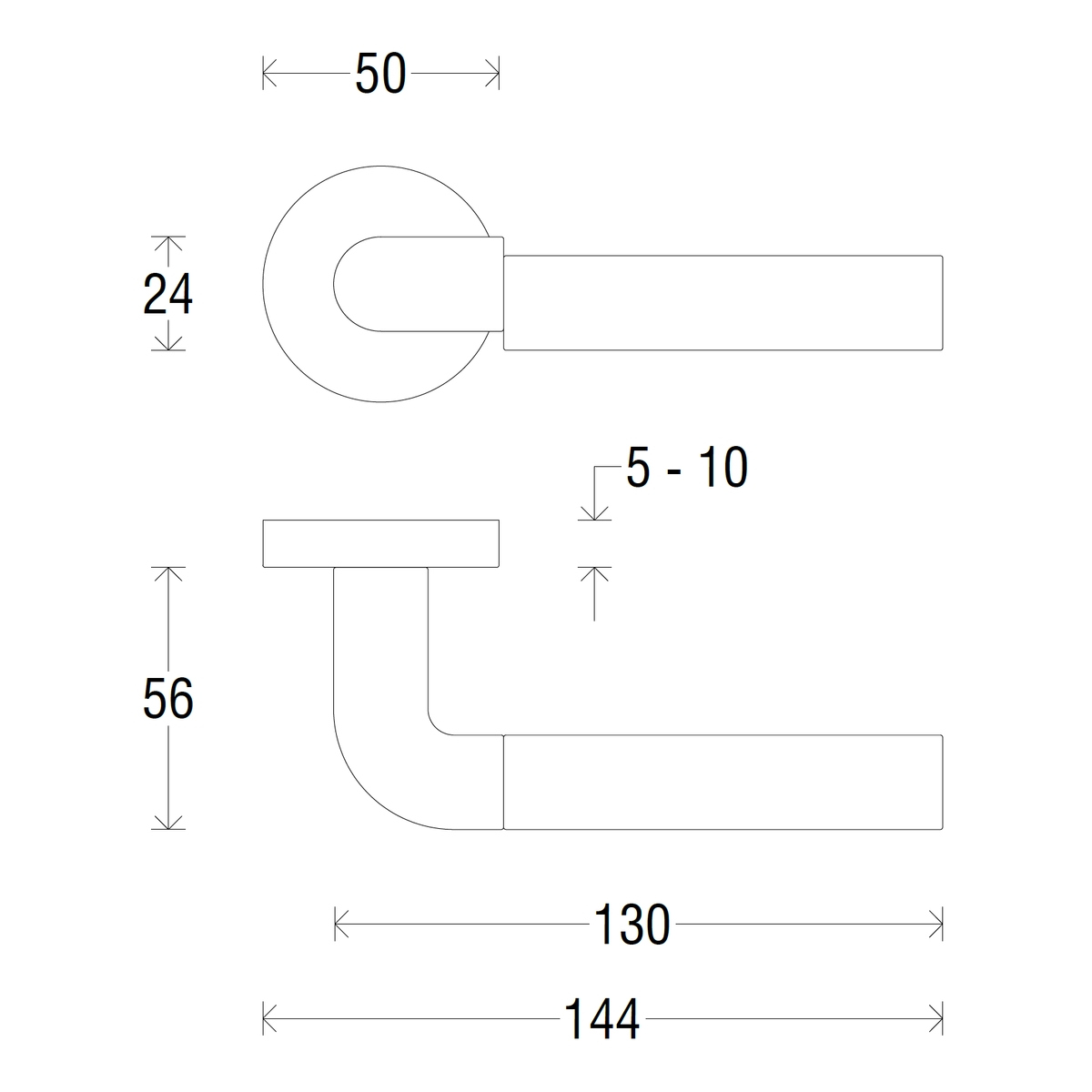 Ручка на розетке Forme  524 SHINOBI HORIZONTAL LINES ЗОЛОТО PVD (SLIM)