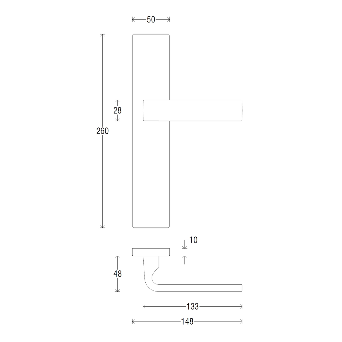 Дверная ручка на пластине 413/P06 Pass Monza Черный 