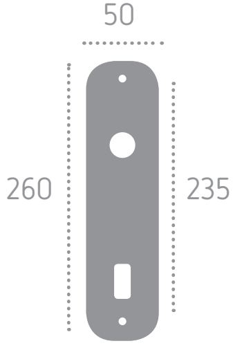 FORME Дверная ручка на пластине 334/P06 CYL Alya Черный матовый