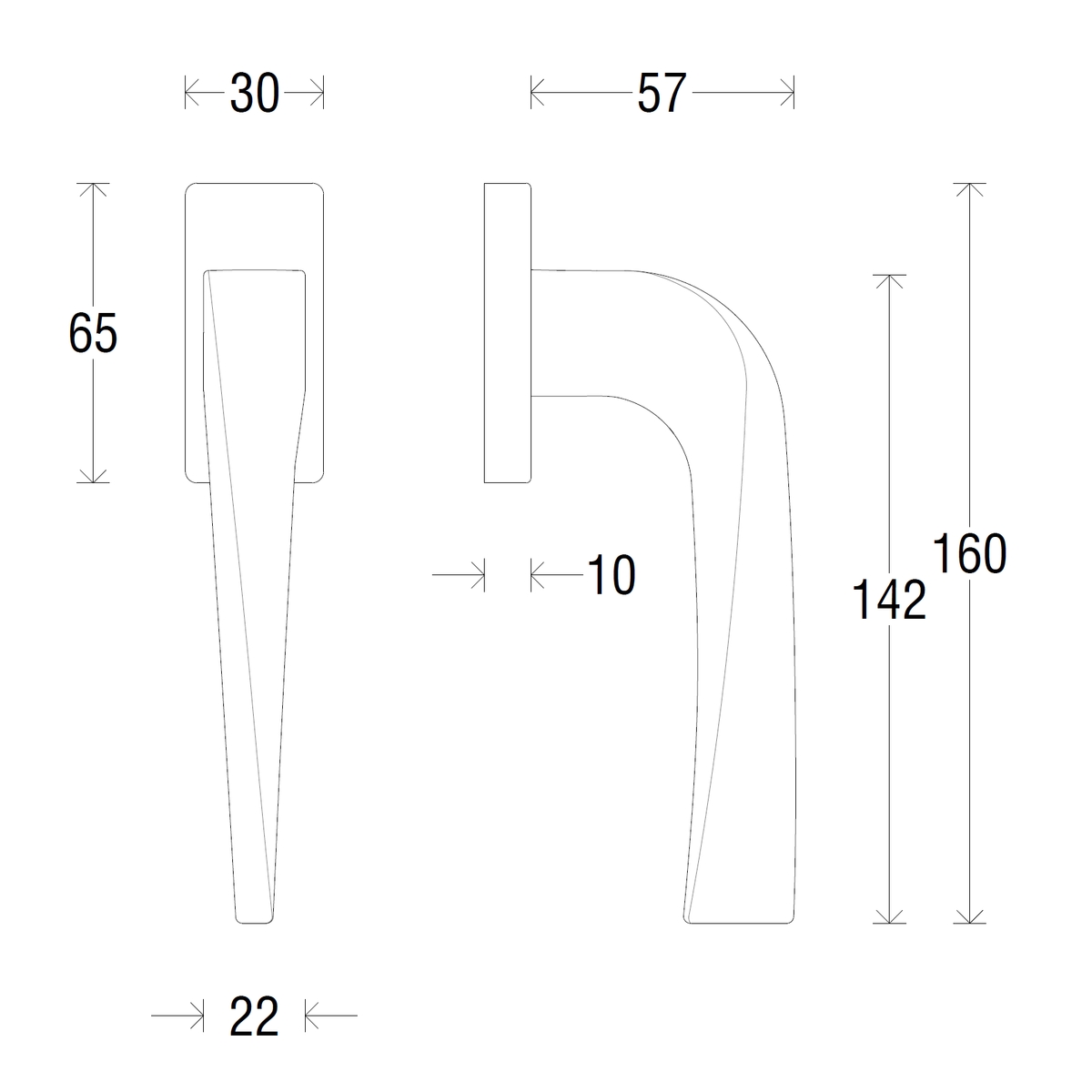 Оконная ручка A0338 Idea матовый хром