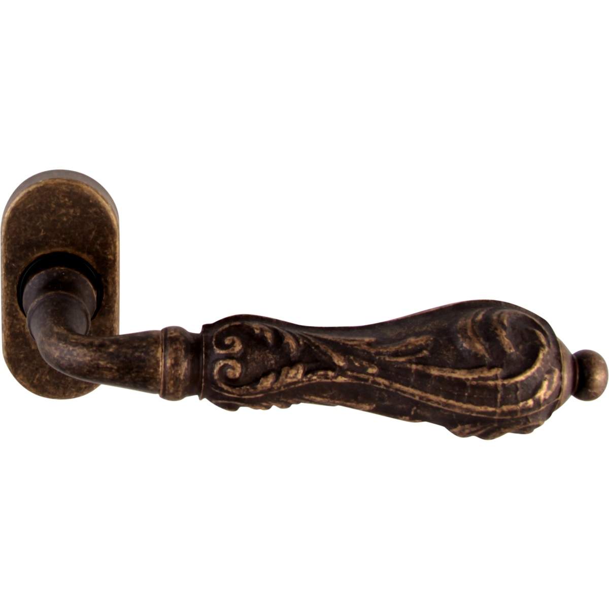 Дверная ручка на розетке 229 F Libra Античная бронза