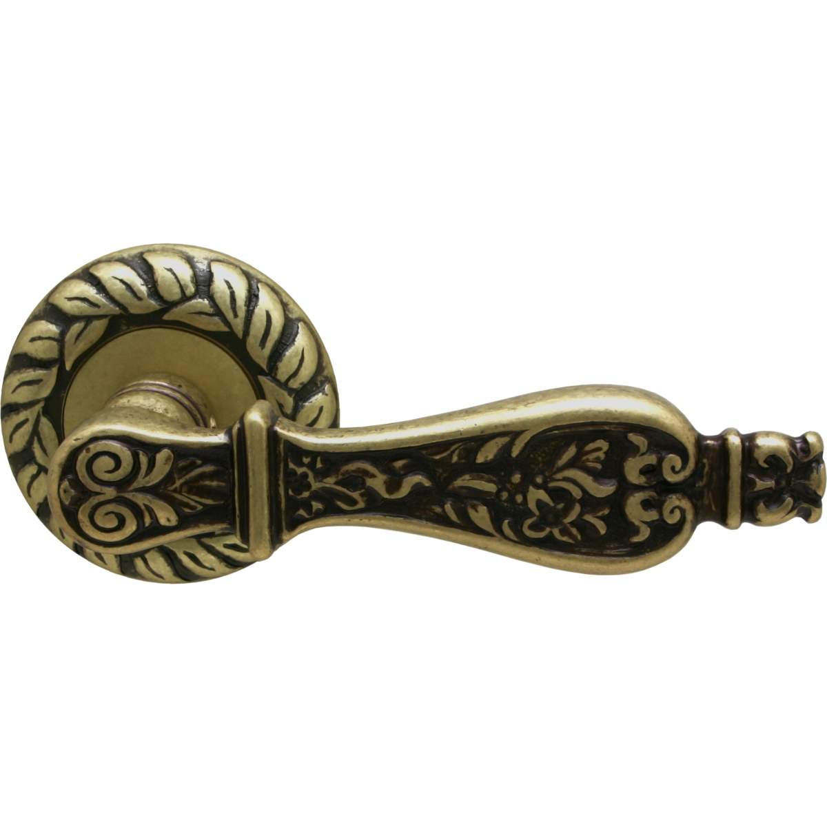 Дверная ручка на розетке 465 60 мм Siracusa Старинная латунь