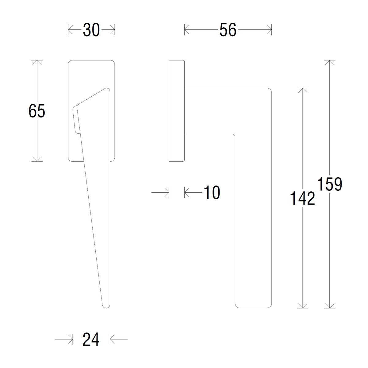 Оконная ручка A0215 Naxos Полированный хром