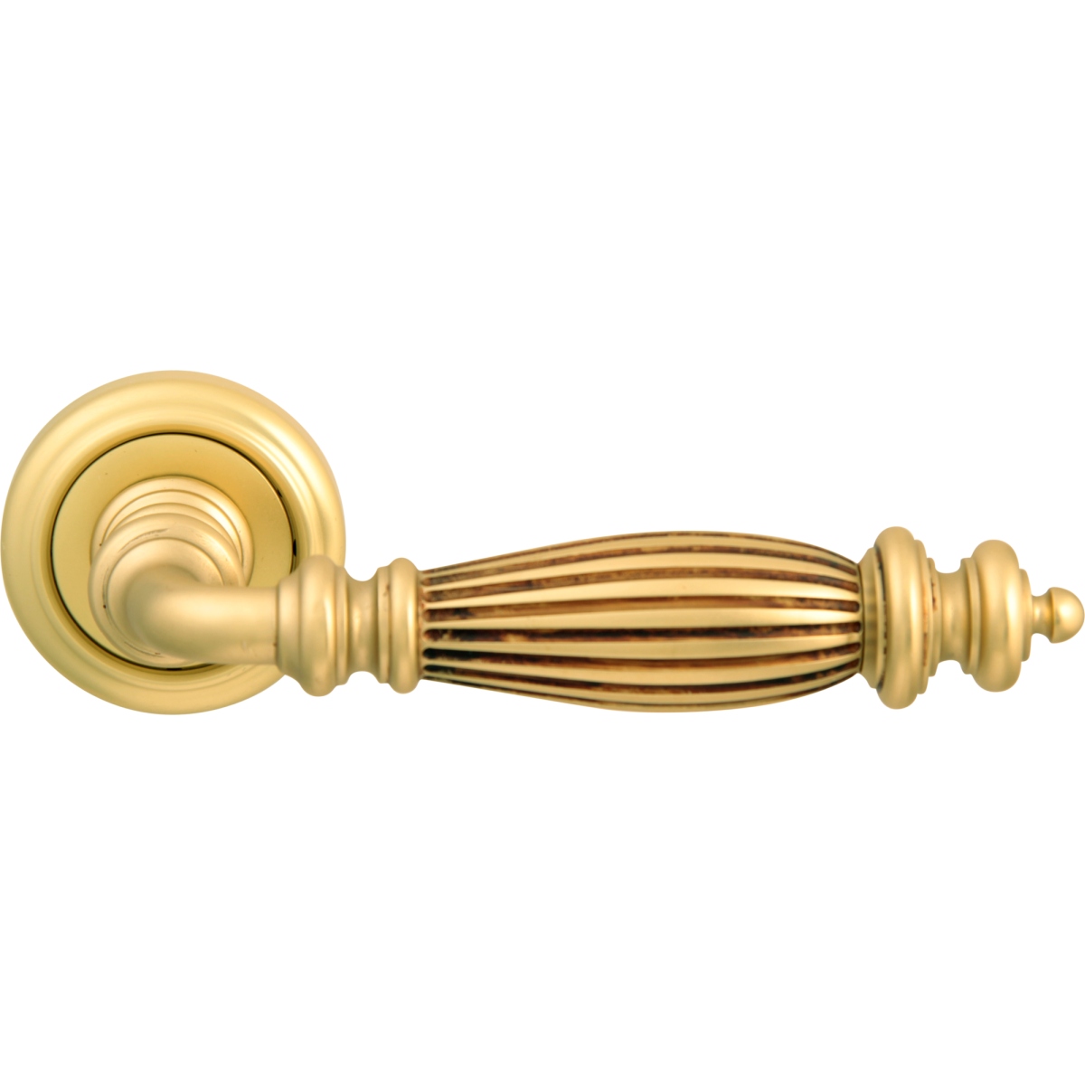 Дверная ручка на розетке 404 V Siena lines Французское золото