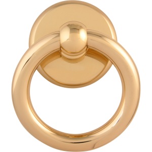 Ручка - гонг на входную дверь 600 RING 110 mm ПОЛИРОВАННАЯ ЛАТУНЬ