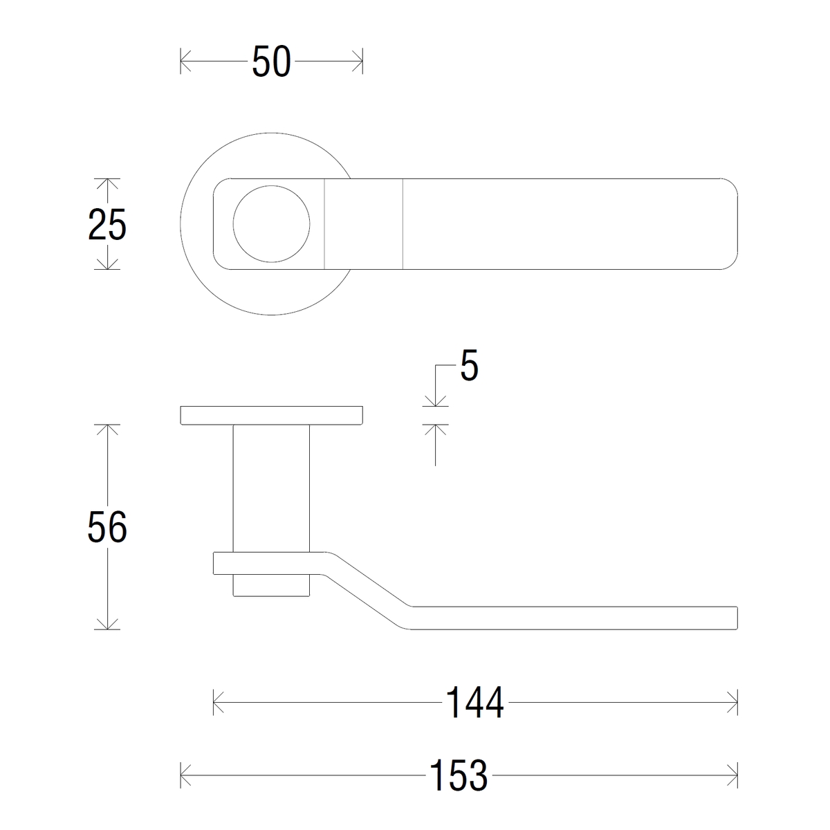 Дверная ручка на розетке 536 Gas Groove черный матовый (FIXA)
