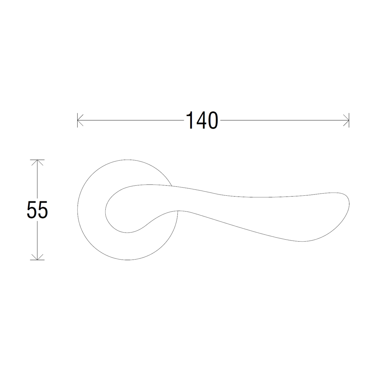 Дверная ручка на розетке 102 50L Veronica Античная бронза