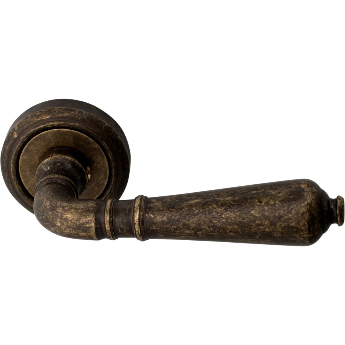 Дверная ручка на розетке 130V Antik Античная бронза