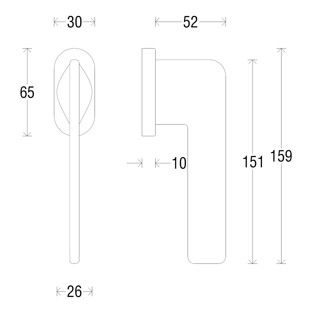 Оконная ручка A0337 HORUS МАТОВЫЙ ХРОМ