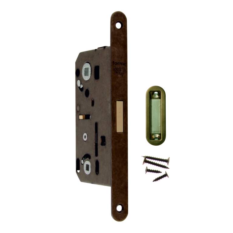 FORME MAGNETICO Замок врезной F140.12.34 Wc-95mm с ответной планкой АНТИЧНАЯ БРОНЗА
