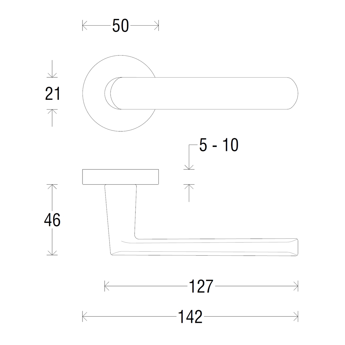 Модель 212R Solis MINIMAL ROUND черный матовый (RMT)