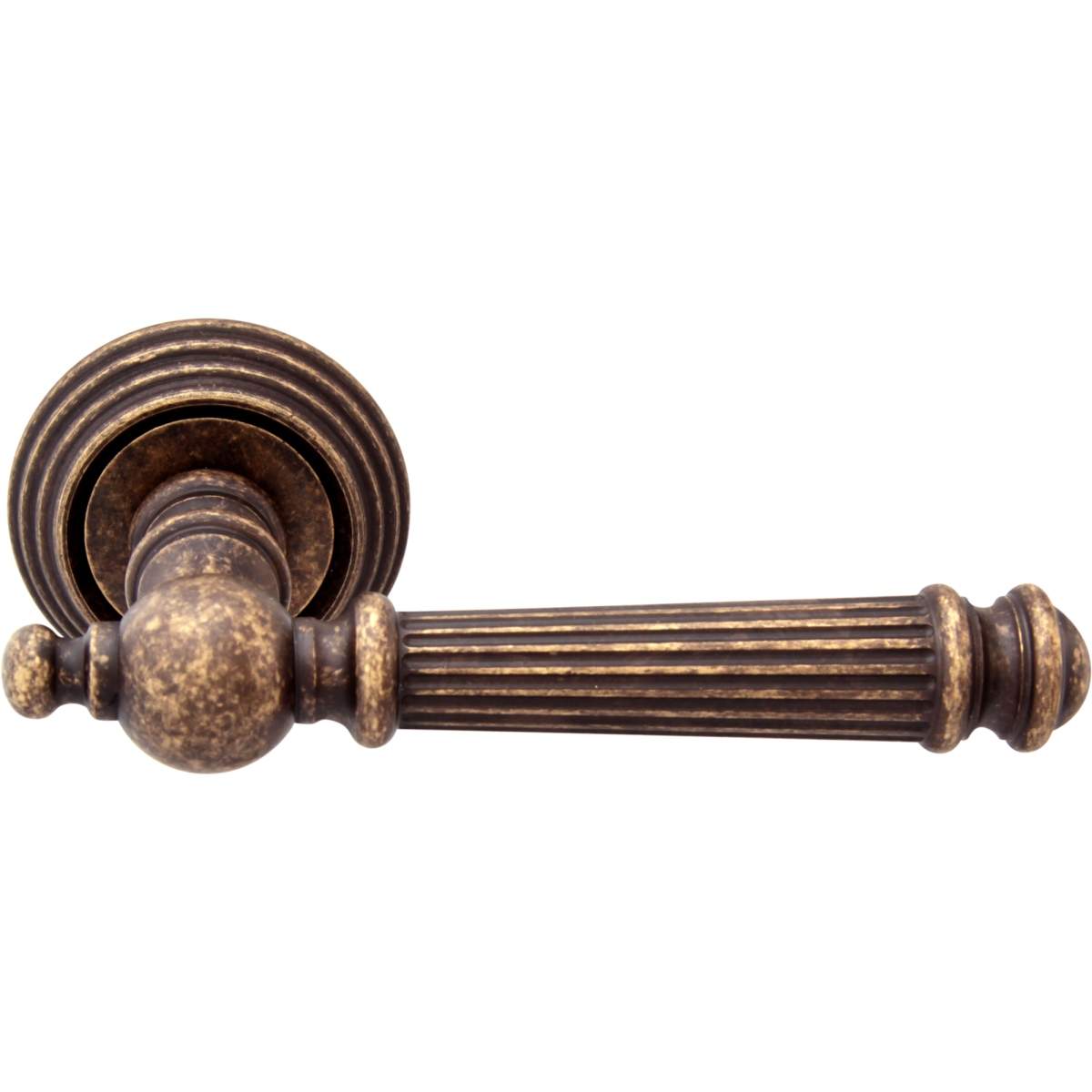Дверная ручка на розетке 102 P Veronica Античная бронза