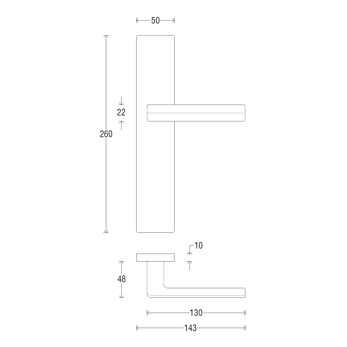 Дверная ручка на пластине 339/P06 PASS ALBA полированный хром