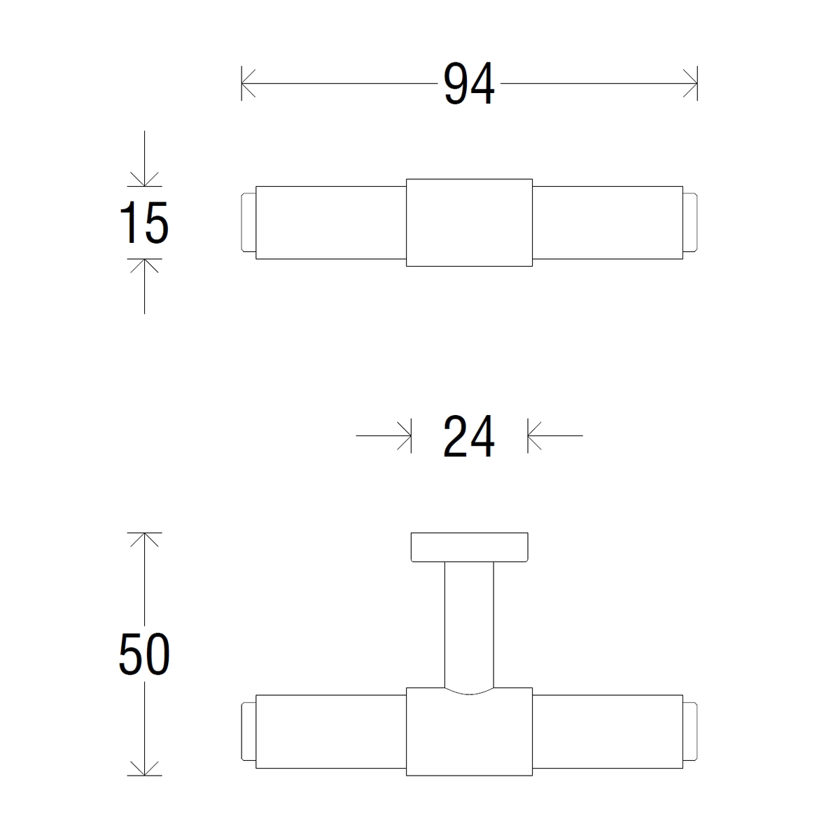 Мебельная ручка-кноб PM08 "Т" ALYA ПОЛИРОВАННАЯ ЛАТУНЬ