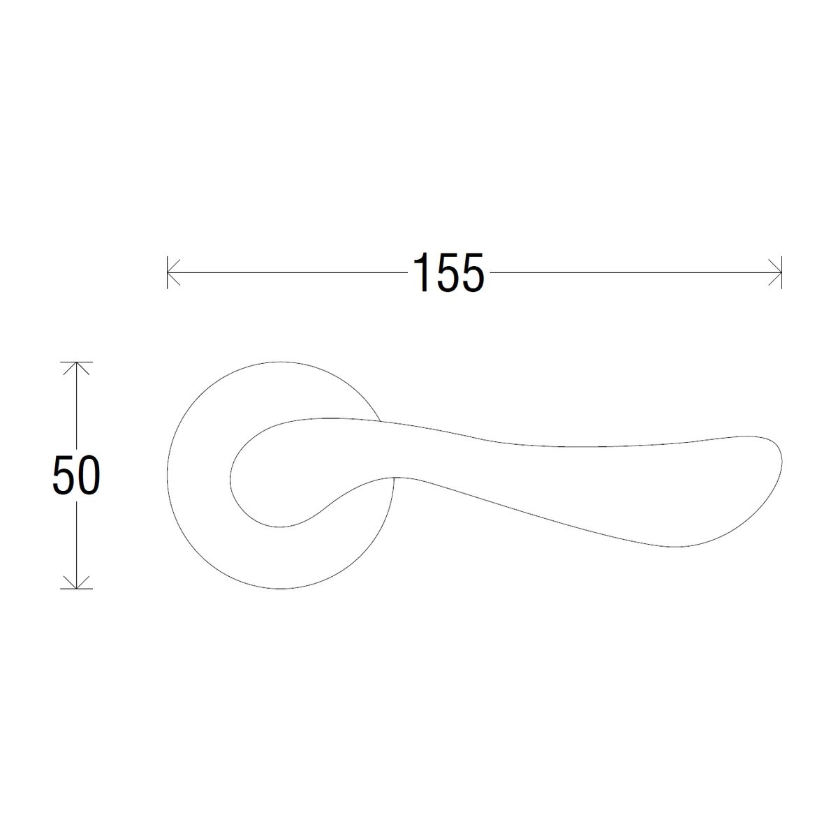 Дверная ручка на розетке 290 P Rania Античное серебро