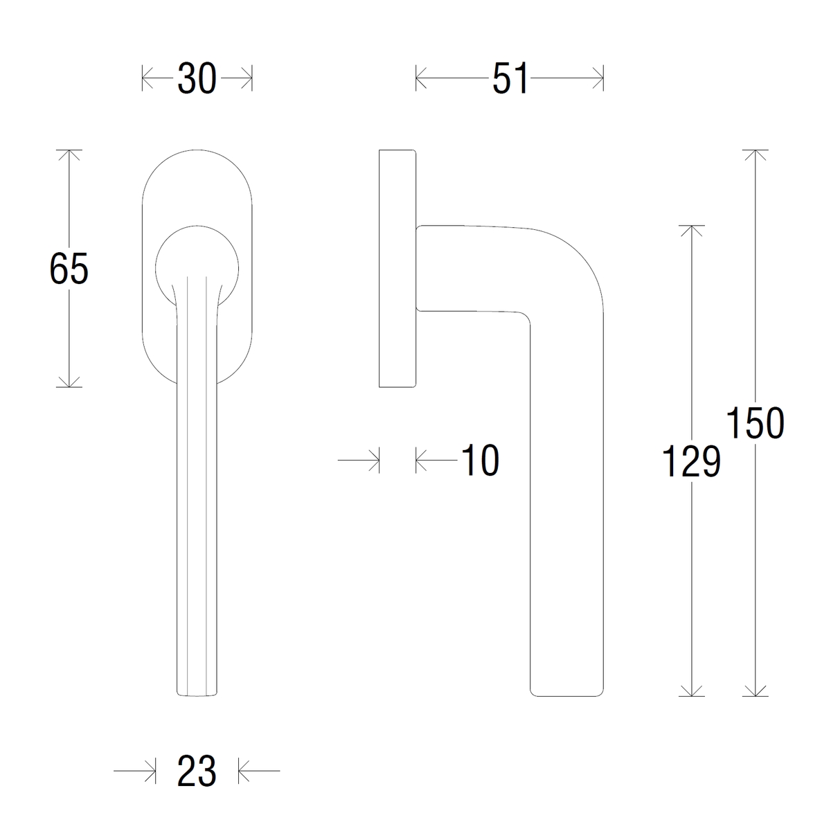 FORME Оконная ручка A0133 MILLY ПОЛИРОВАННЫЙ ХРОМ