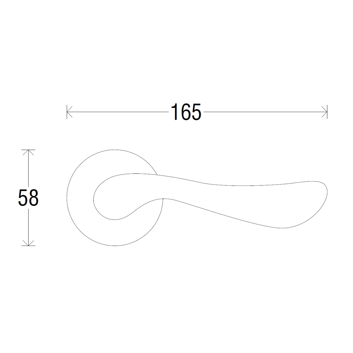 Дверная ручка на розетке 217 BL черный THEMIS (RAT)