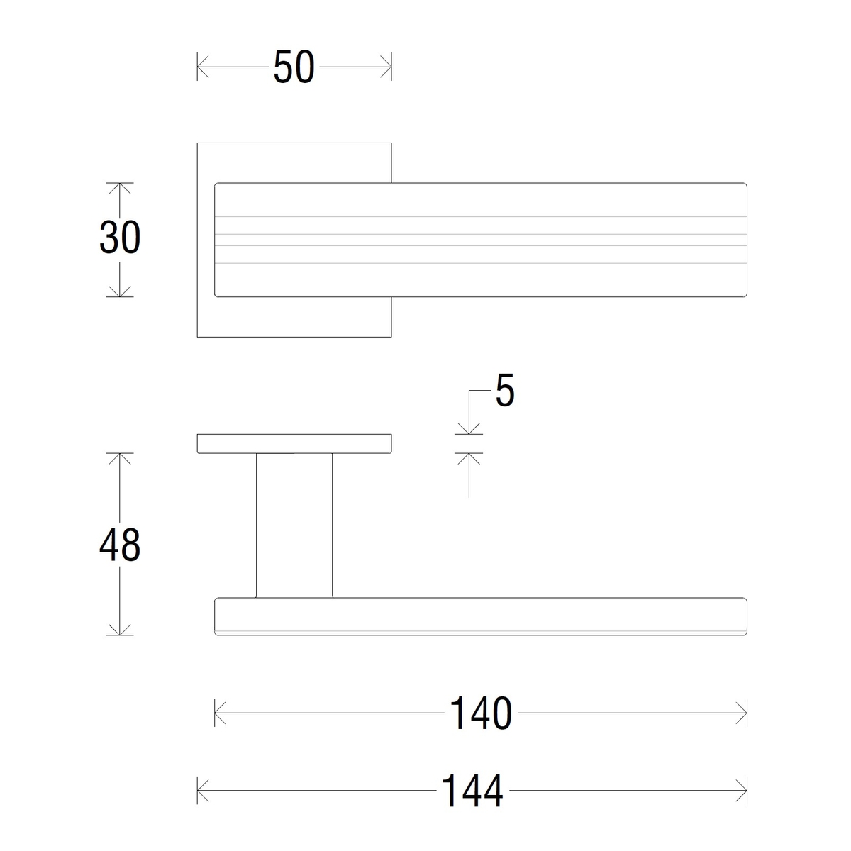 FORME Дверная ручка на квадратной розетке 538 ANDROMEDA матовая бронза (FIXA)