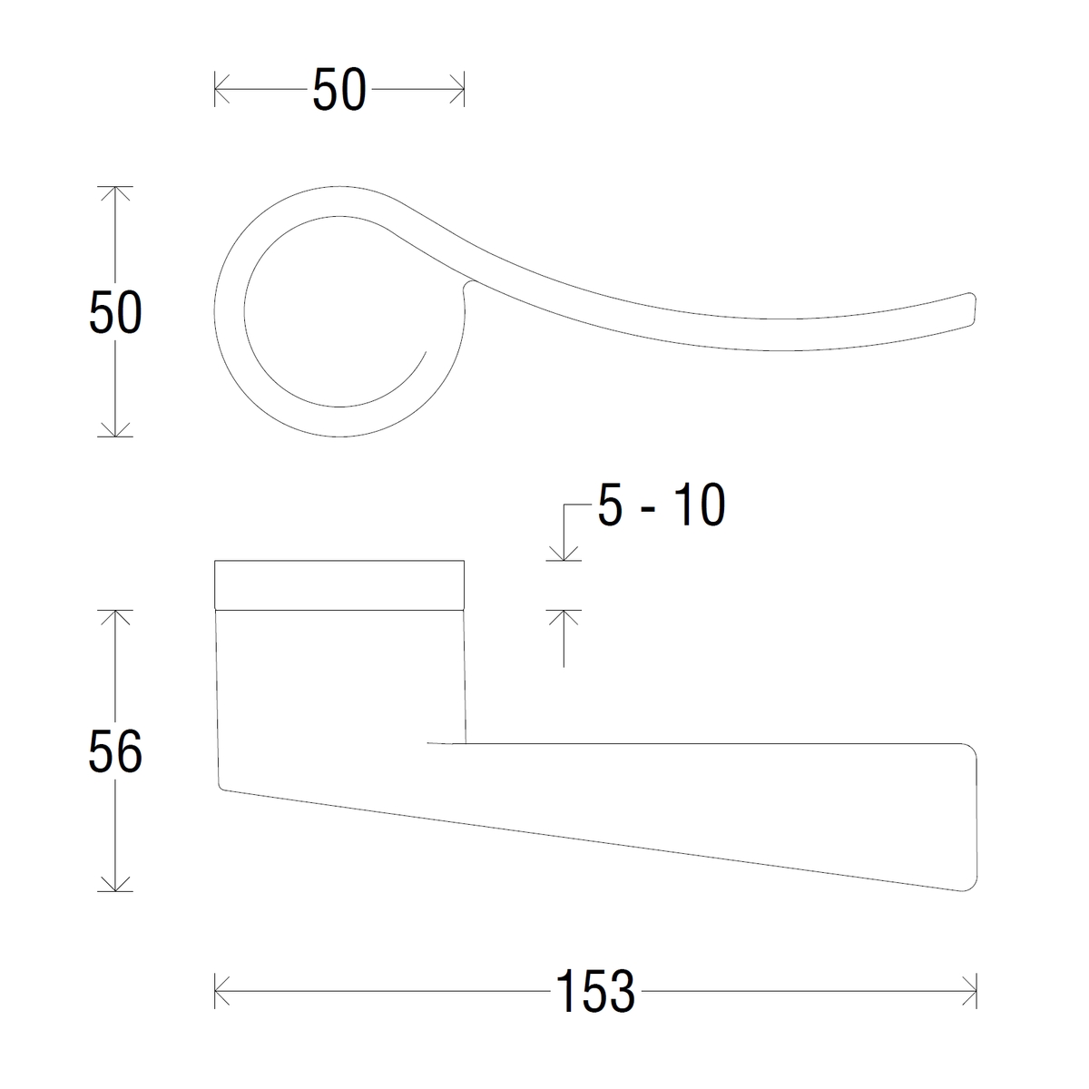Дверная ручка на круглой розетке 496 Infinity перламутровый никель (FIXA)
