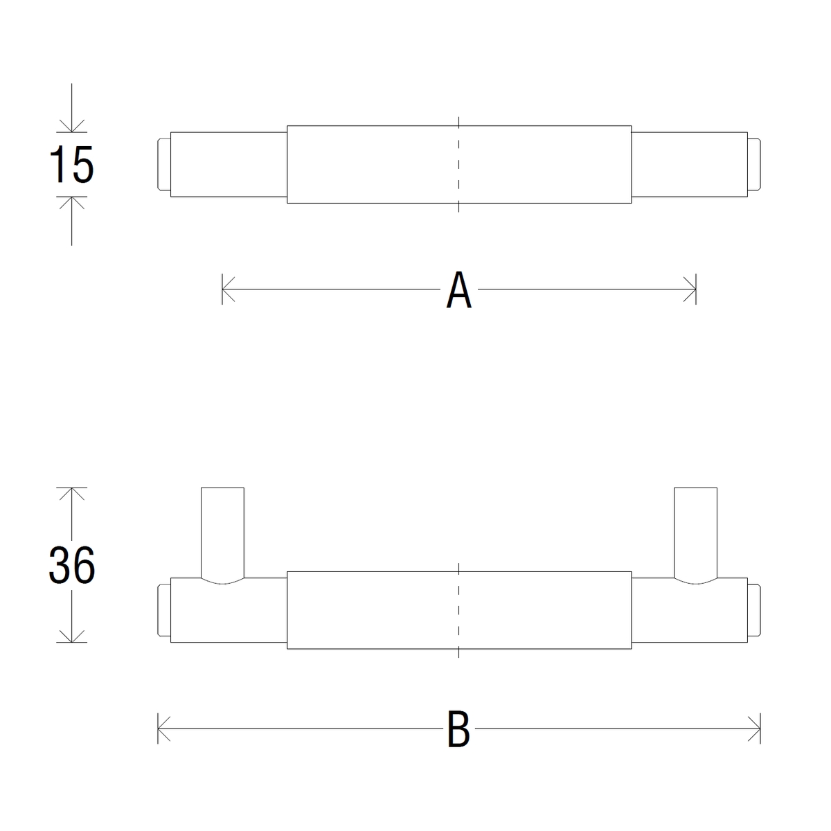 Мебельная ручка mod. E333 VIVA 160 БРОНЗА МАТОВАЯ