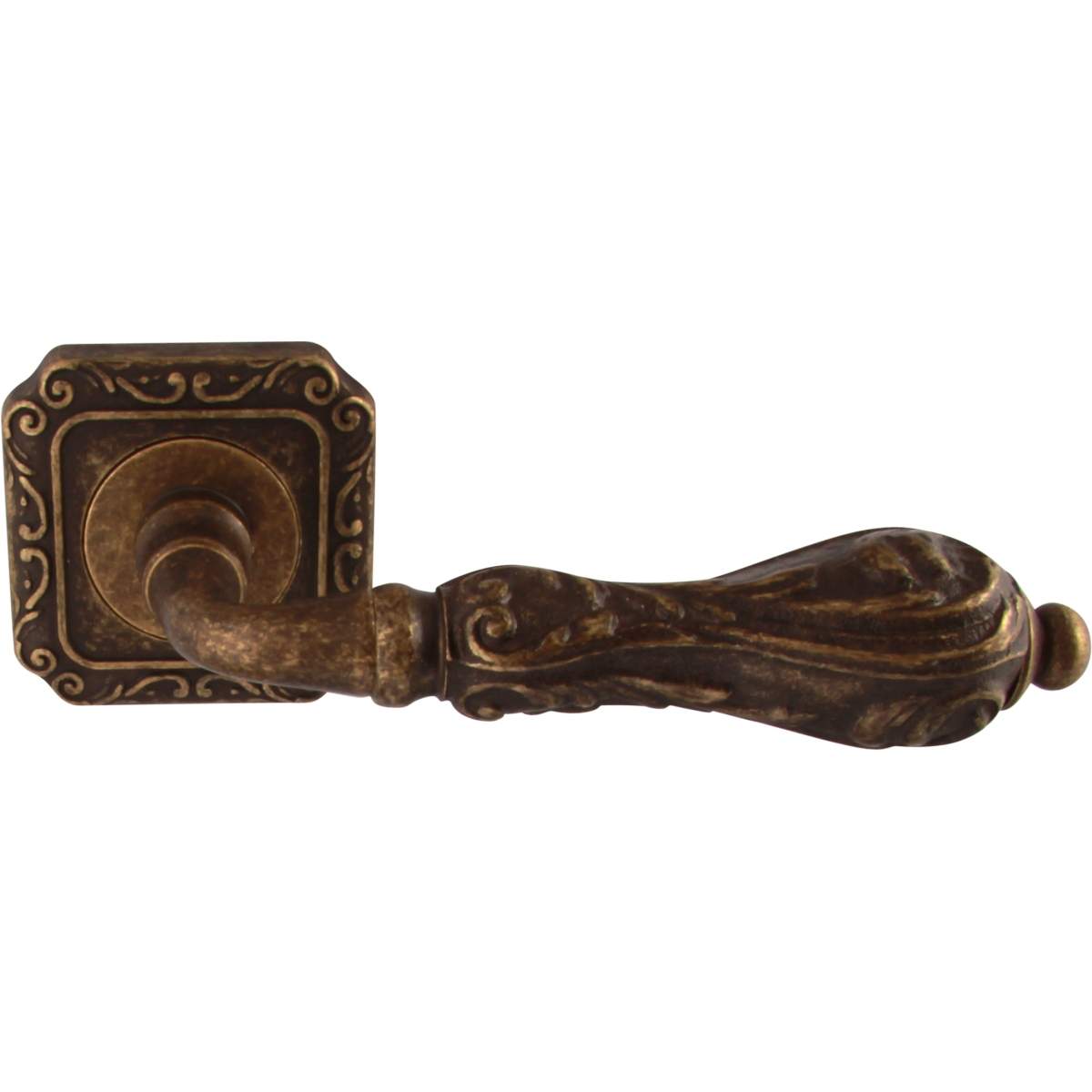 Дверная ручка на розетке 229 Q Libra Античная бронза