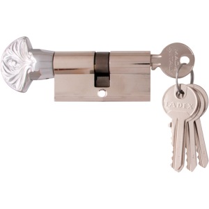 MELODIA Цилиндр 60 30/30 WC DECOR 5 ключей ХРОМ ПОЛИРОВАННЫЙ