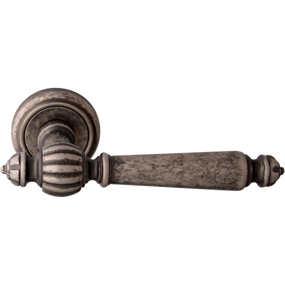 Дверная ручка на розетке 235V Mirella Античное серебро