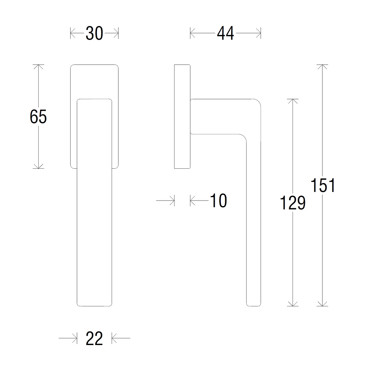 Оконная ручка A0254 Asti Черный матовый