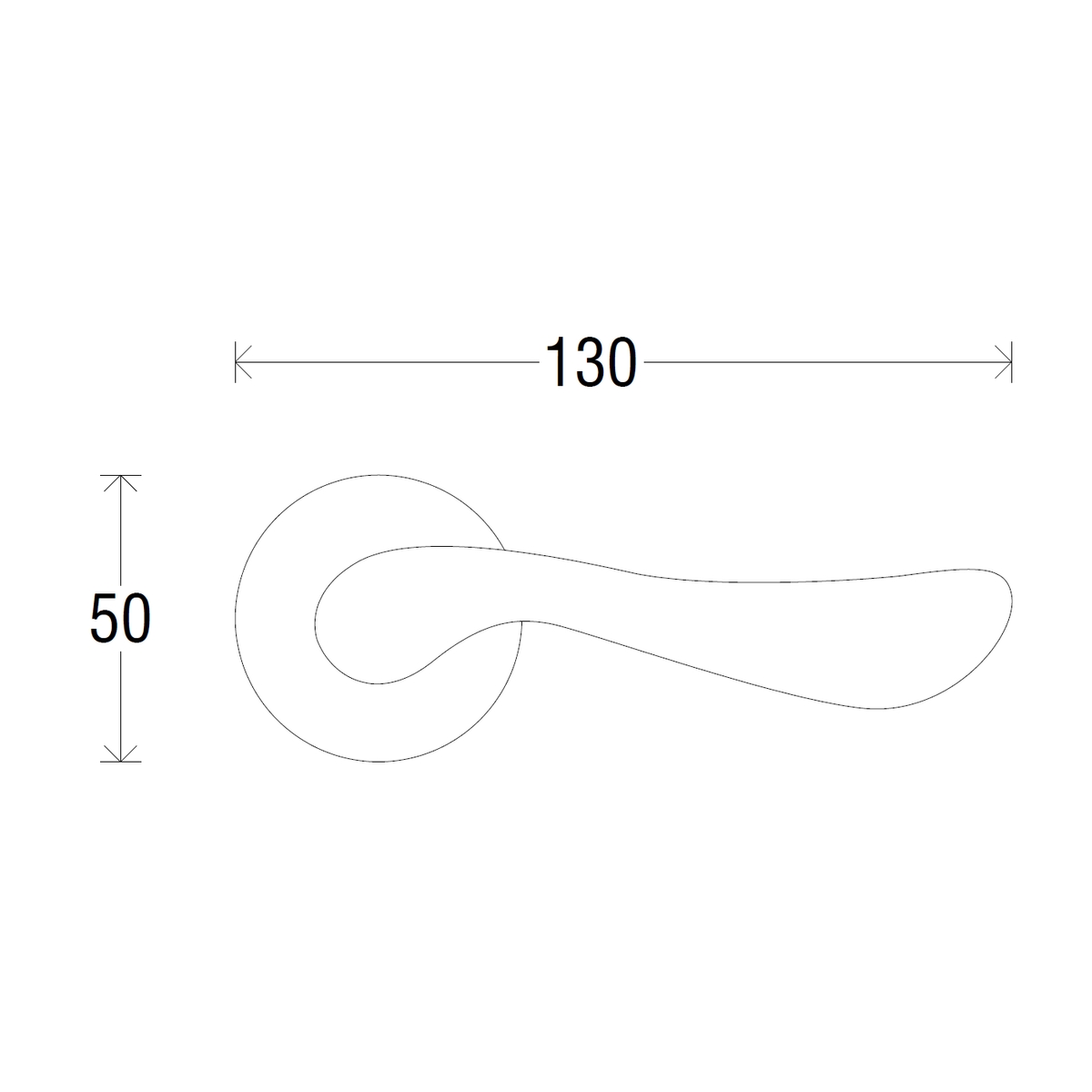 Дверная ручка на розетке 130V Antik Античное серебро