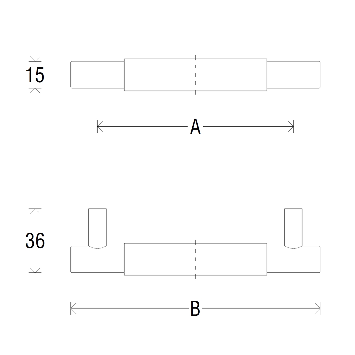 FORME Мебельная ручка mod. E334 ALYA 160 ЗАТЕМНЕННАЯ БРОНЗА
