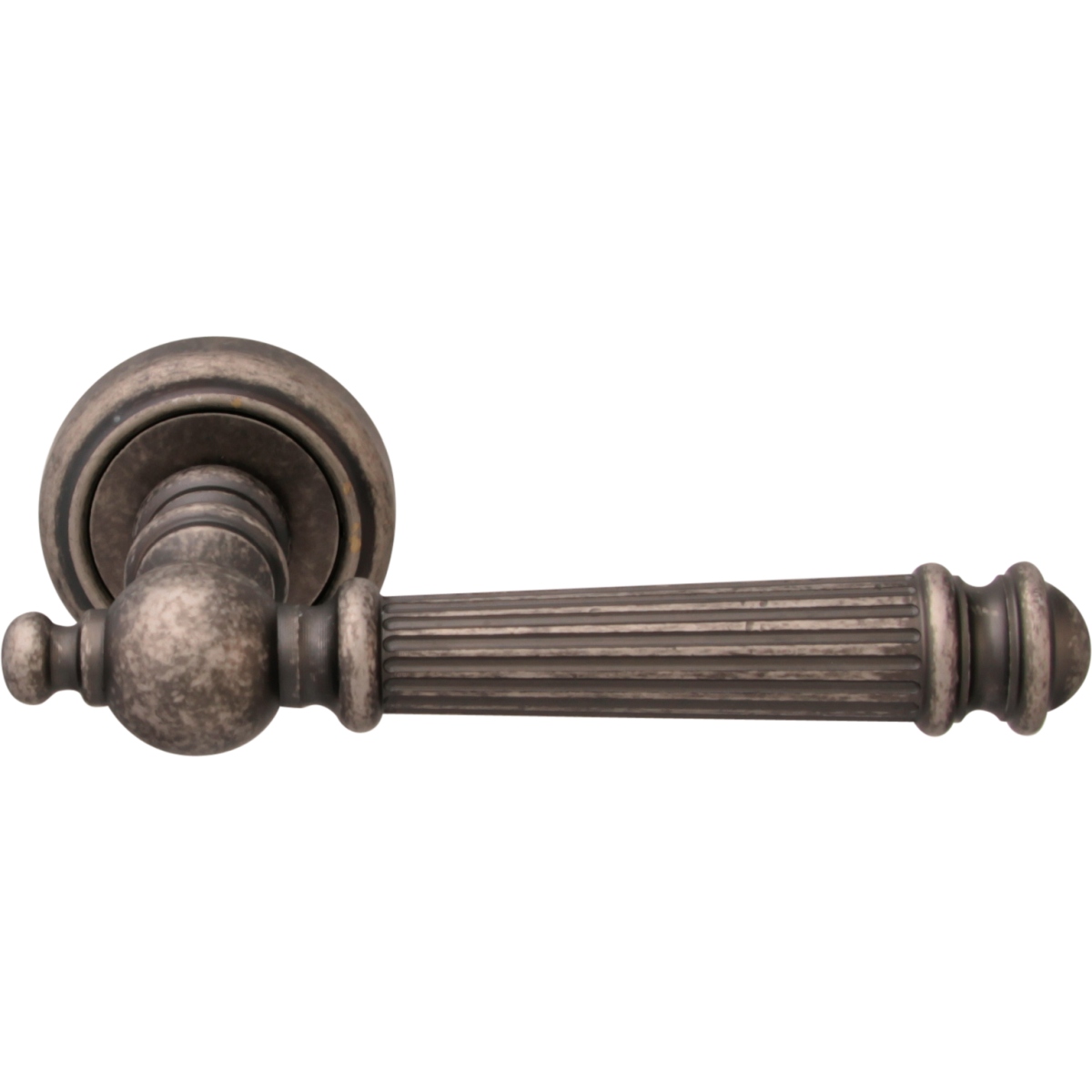 Дверная ручка на розетке 102V Veronica Античное серебро